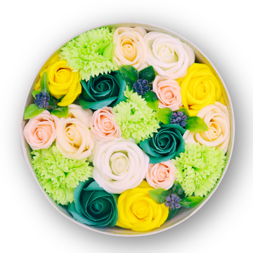 Yellow & Green Rose Soap Bouquet