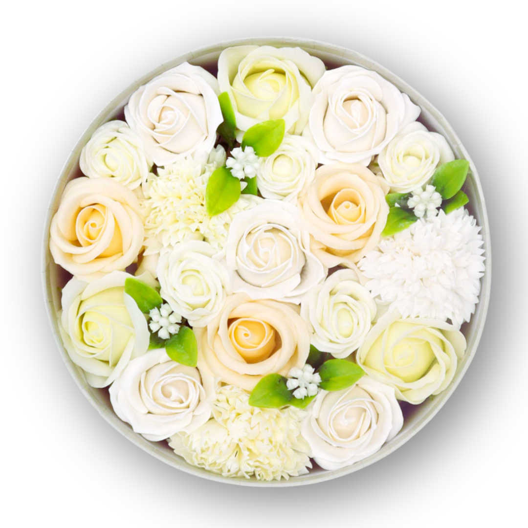 White Rose Soap Bouquet